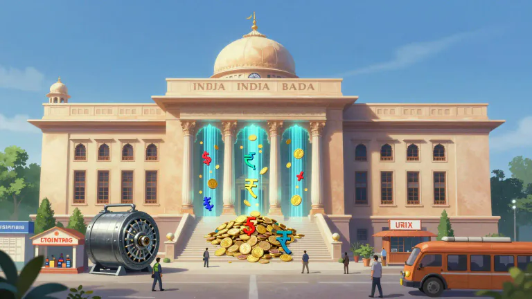Visual representation of "rbi" - RBI refers to the Reserve Bank of India, which is the central bank of India responsible for regulating the country's currency and financial system.