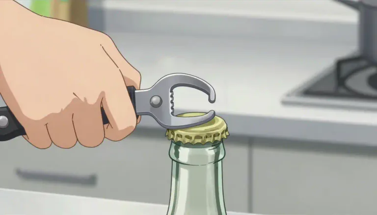 Visual representation of "opener" - A tool used to open things like cans, bottles, or lids