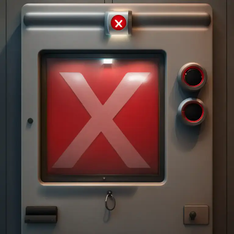 Visual representation of "disablement" - The action of making a device or system not operate or function