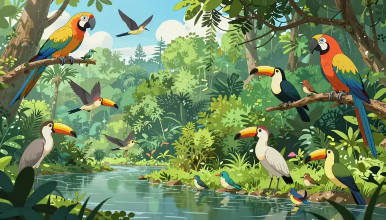 Visual representation of "avifauna" - The birds of a particular region or environment.