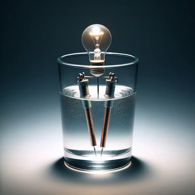 Visual representation of "conductivity" - The measure of a solution's ability to carry an electric current
