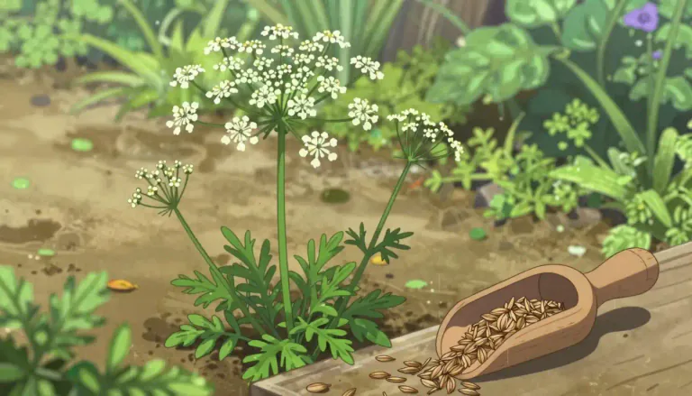 Visual representation of "caraway" - A plant that has seeds that are used for flavoring in cooking and baking