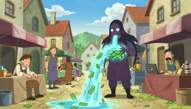 Visual representation of "parasitize" - To exploit a resource or system for personal gain.
