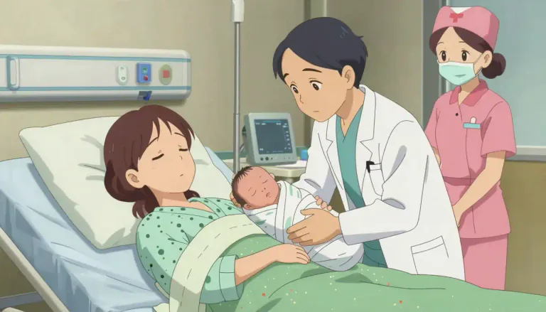 Visual representation of "stillborn" - A baby that is stillborn is born dead after 24 weeks of pregnancy.
