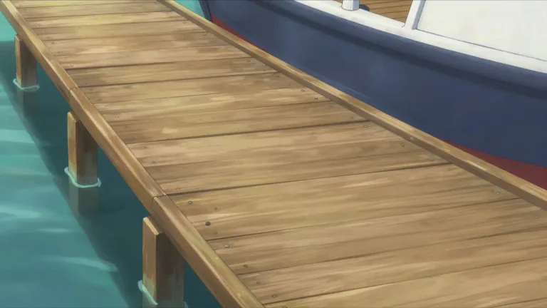 Visual representation of "gangplank" - A gangplank is a flat board or structure used for passing to and from a ship.