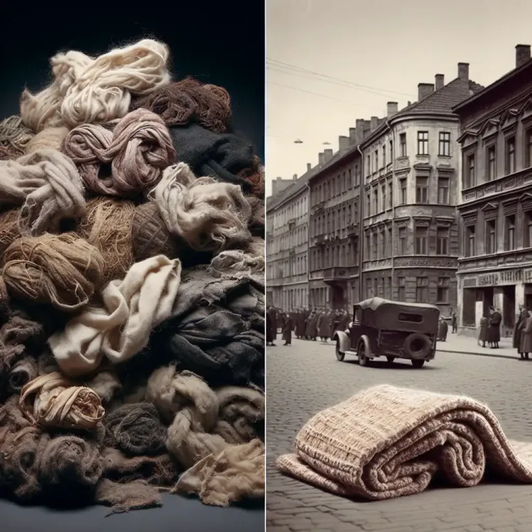Visual representation of "shoddy" - The reuse of old wool rags in a way that makes them seem new, but of worse quality