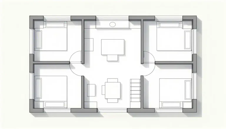 Visual representation of "floorplan" - A diagram that shows the arrangement of rooms and spaces in a building, viewed from above.