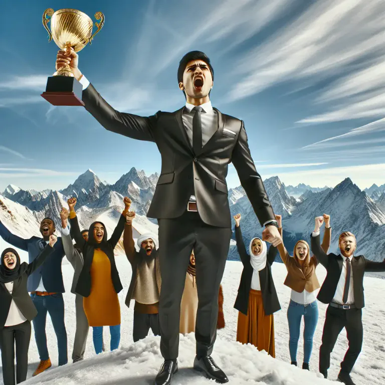 Visual representation of "apex" - The highest point or most successful moment