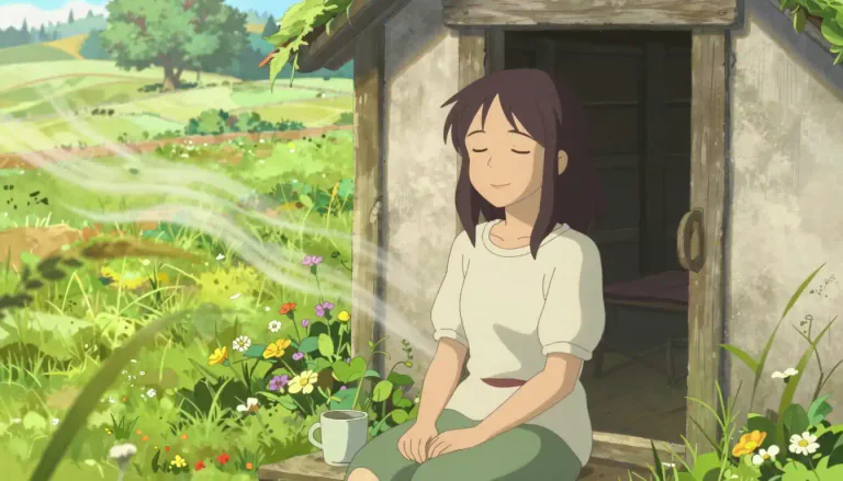 Visual representation of "contentment" - The feeling of being satisfied and happy