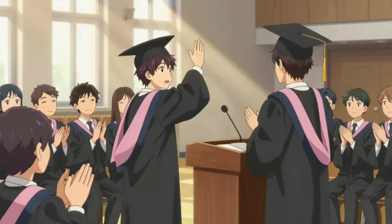 Visual representation of "valedictory" - Related to saying goodbye or marking the end of something