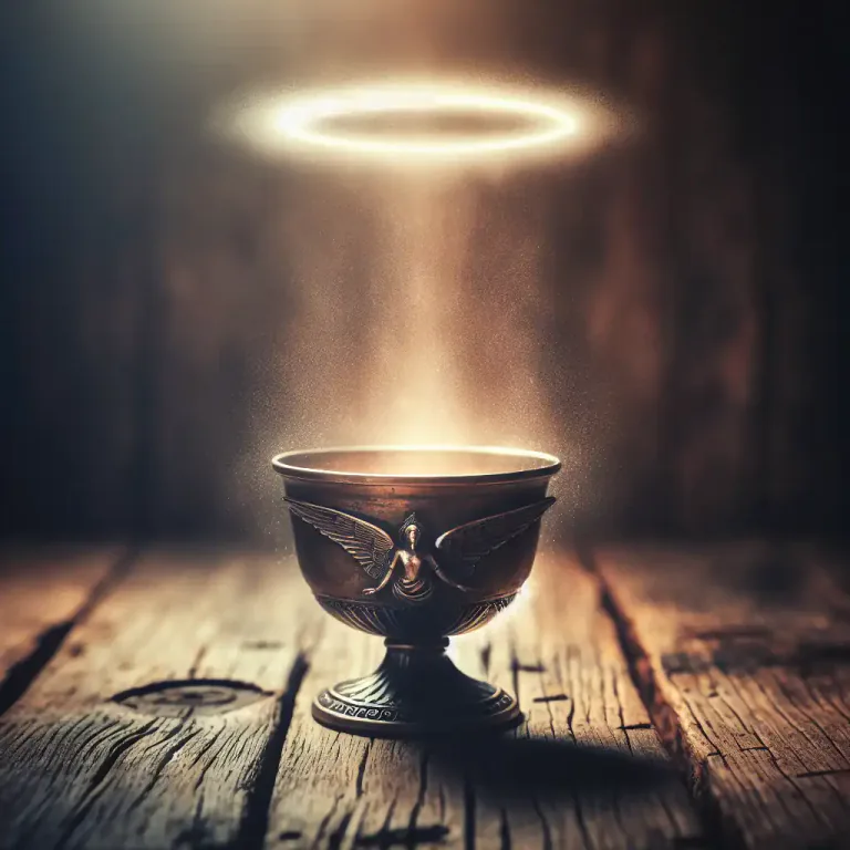 Visual representation of "grail" - In Christian tradition, the dish, plate, or cup used by Jesus at the Last Supper, said to possess miraculous powers.