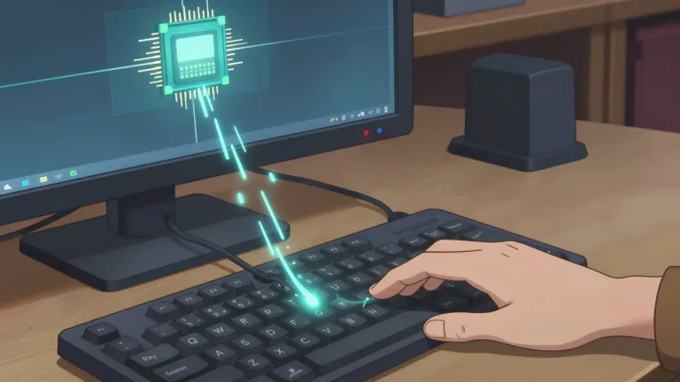 Visual representation of "keylogger" - A keylogger is a type of software or hardware that records the keystrokes made on a computer keyboard.
