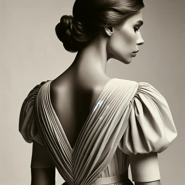Visual representation of "pullback" - A technique in clothing where the cloth is drawn back.