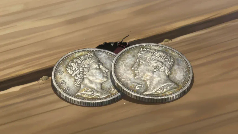 Visual representation of "florin" - A type of coin previously used in the UK and some other countries