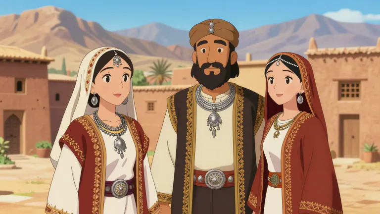 Visual representation of "berber" - A member of a tribe or ethnic group native to North Africa, particularly in Morocco and Algeria.