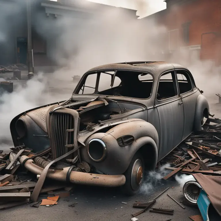 Visual representation of "gone for a burton" - Something is ruined, wasted or destroyed
