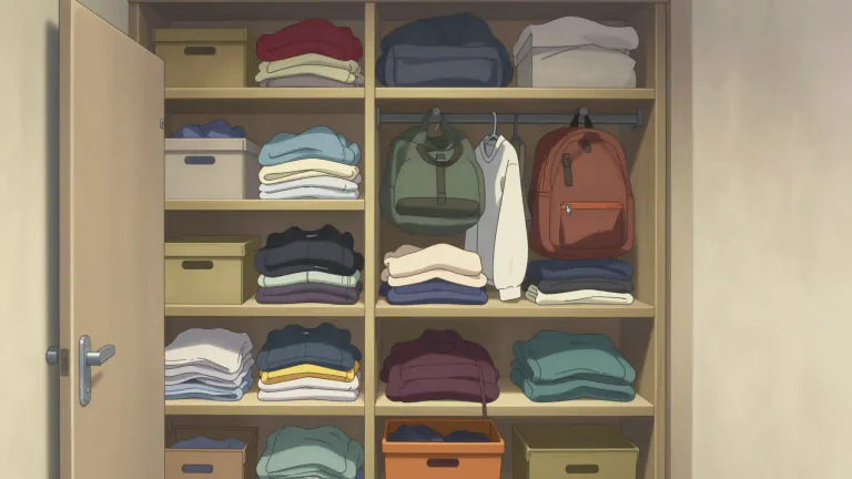 Visual representation of "storage" - A place or space where things can be put away when they are not being used