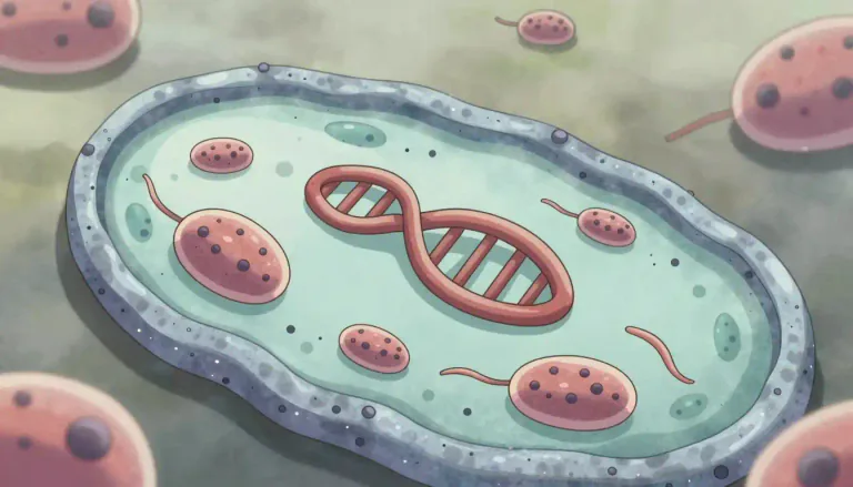 Visual representation of "prokaryotic" - Relating to a group of organisms, such as bacteria, that do not have a nucleus or other membrane-bound organelles.