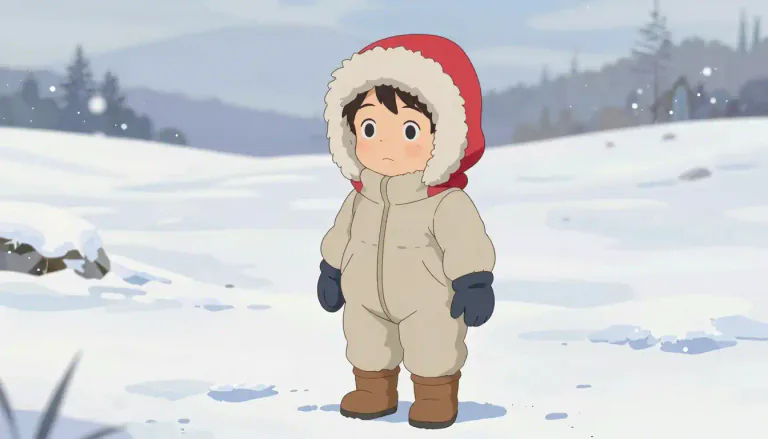 Visual representation of "snowsuit" - A warm, insulated outfit made in one piece, designed for wearing in snowy or very cold weather.