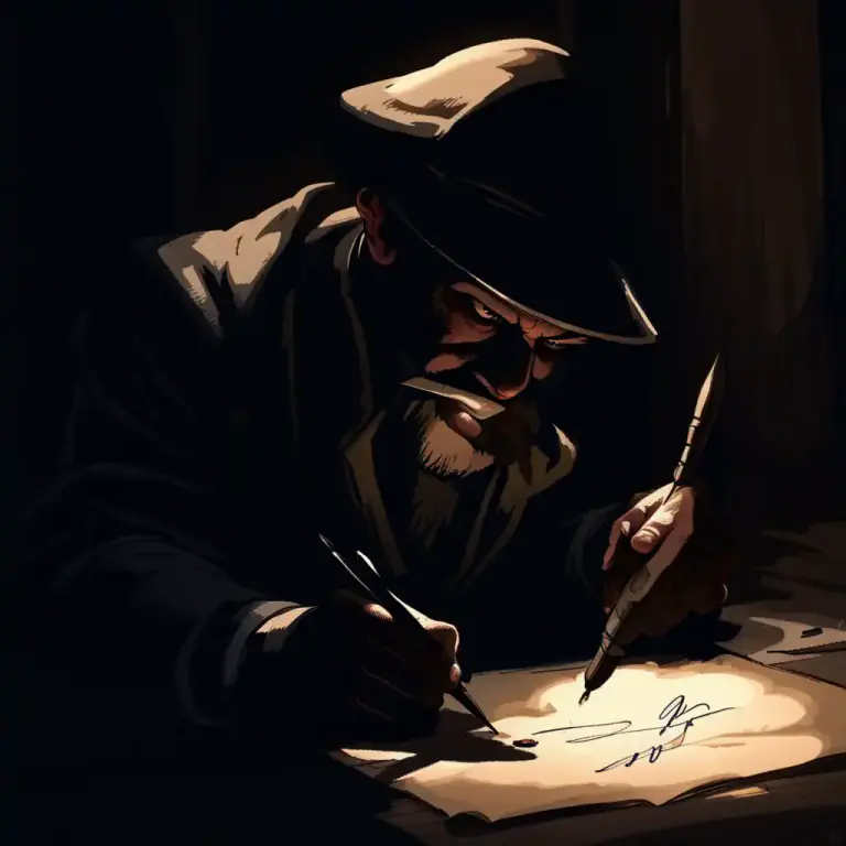 Visual representation of "forge" - to illegally make something that is intended to look real and deceive