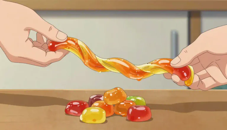 Visual representation of "taffy" - A type of chewy candy