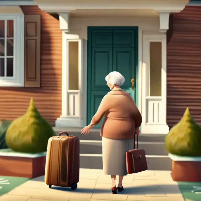 Visual representation of "move in with" - To change your residence to live in someone else's home, usually because of financial reasons or as a result of aging.