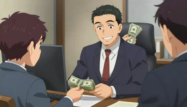 Visual representation of "swindle" - to cheat or trick someone to get money or property