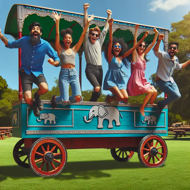 Visual representation of "bandwagon" - A plan or activity that gets a lot of support because it's popular