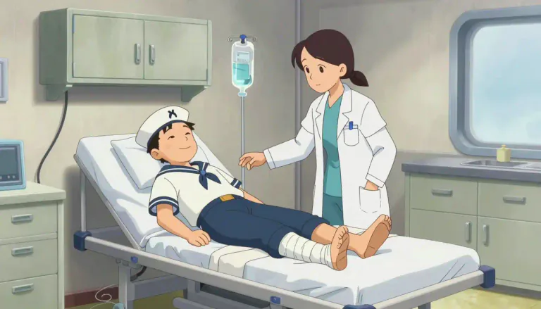 Visual representation of "sickbay" - A room or area on a ship or in an institution set aside for the care of sick or injured people.