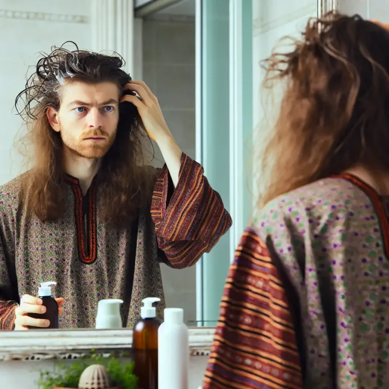 Visual representation of "oiliness" - In relation to human hair or skin, it's the condition of being excessively oily.