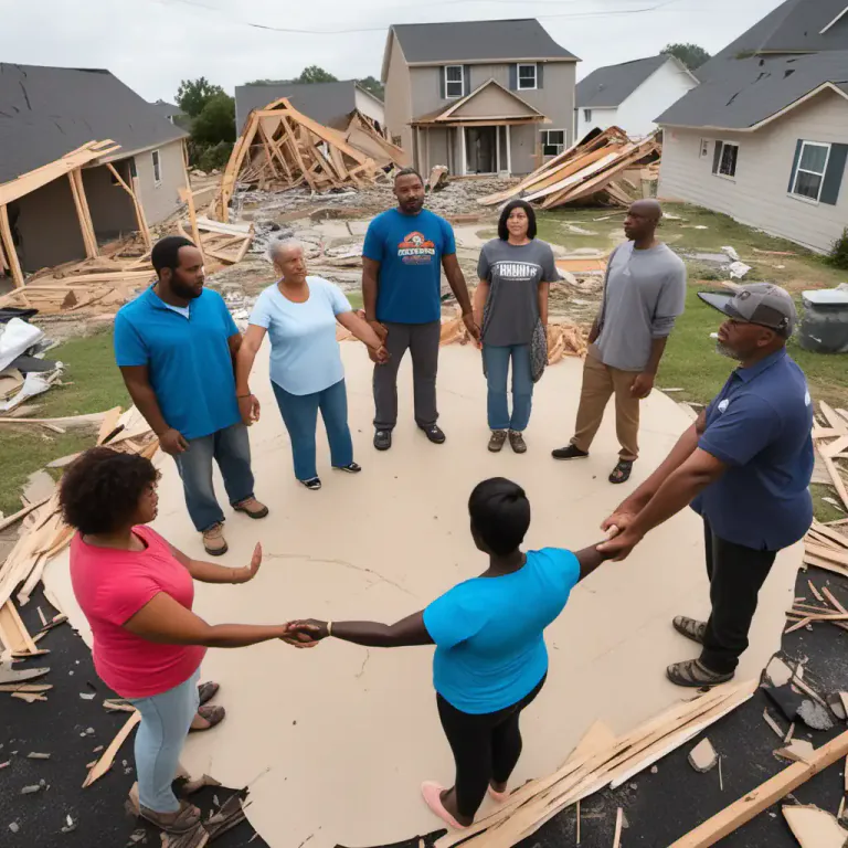 Visual representation of "with one accord" - Everyone agreeing or doing something together