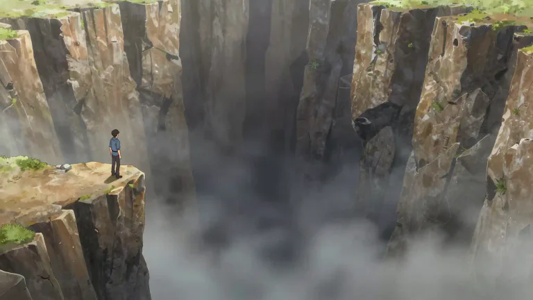 Visual representation of "abyss" - A very deep or seemingly endless hole or space