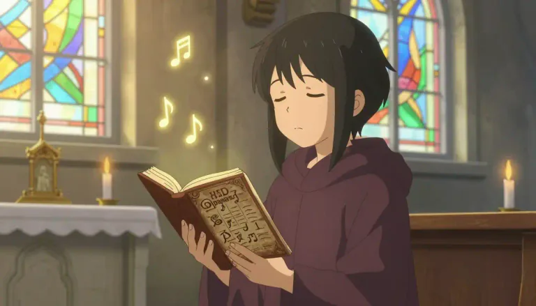 Visual representation of "psalm" - a holy song or poem used in worship