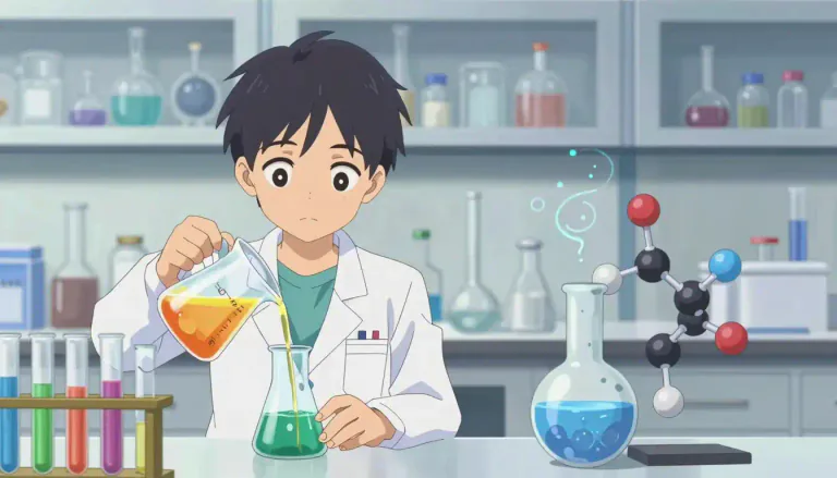 Visual representation of "chemistry" - The science that studies the structure, properties, and reactions of substances