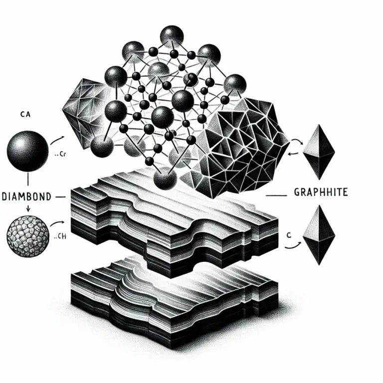 Visual representation of "allomorph" - Different forms of the same chemical compound that occur in the same phase.