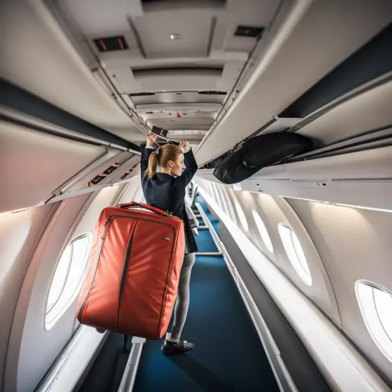 Visual representation of "carry on" - Items that a passenger can take onto an airplane.