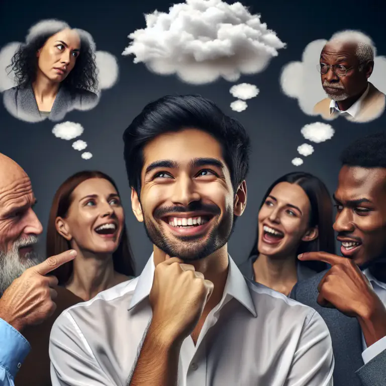 Visual representation of "oblivious" - Not conscious or aware of someone or something.