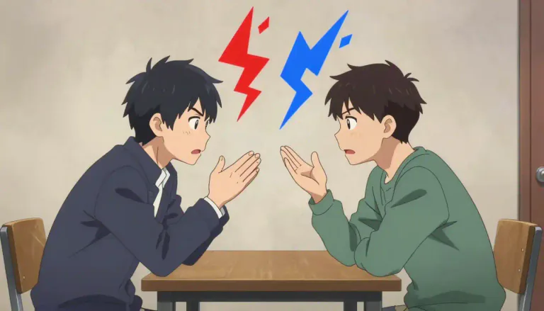 Visual representation of "conflictual" - Pertaining to conflicts arising between different parties or opinions.