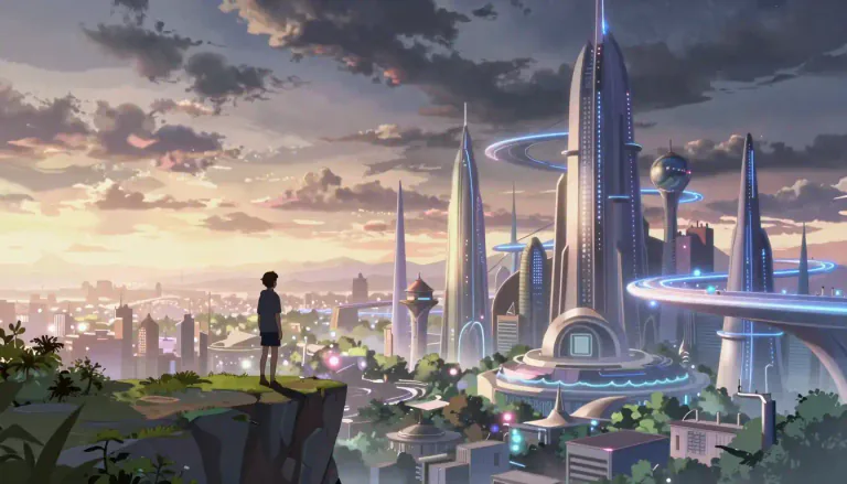 Visual representation of "futurity" - The state or quality of being in the future.