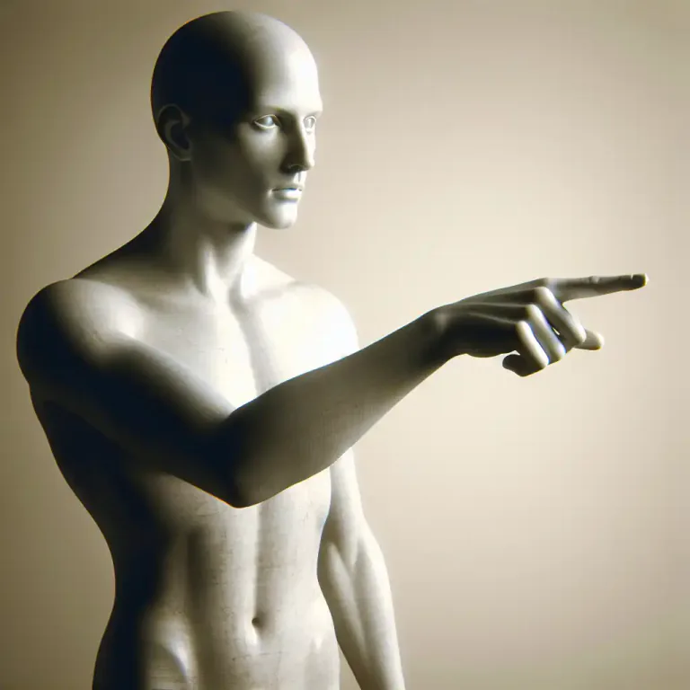 Visual representation of "hold it" - To stop what you're doing or to wait.
