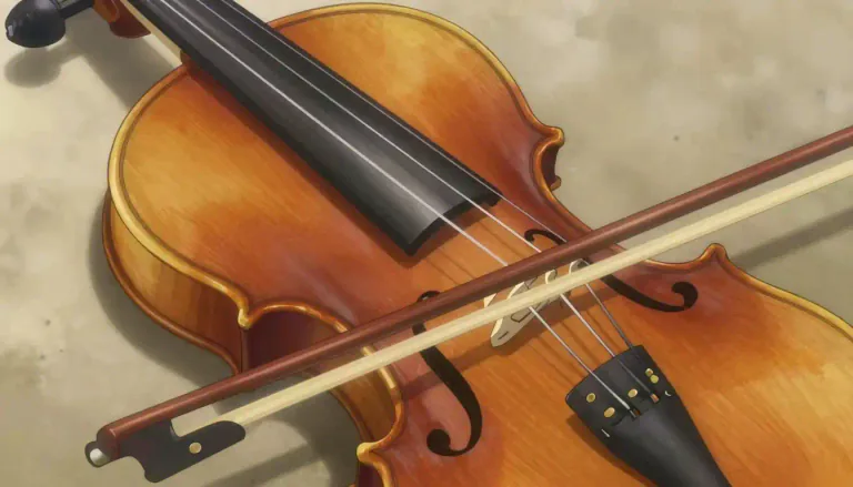 Visual representation of "violin" - A musical instrument with four strings that is played using a bow