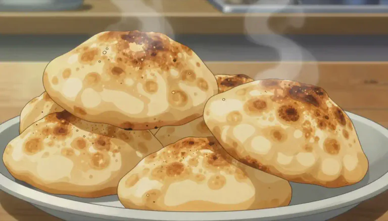Visual representation of "puri" - A type of bread from India that puffs up when it is cooked