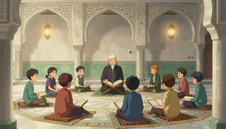 Visual representation of "madrasa" - A school or educational institution for the teaching of Islamic religious subjects.
