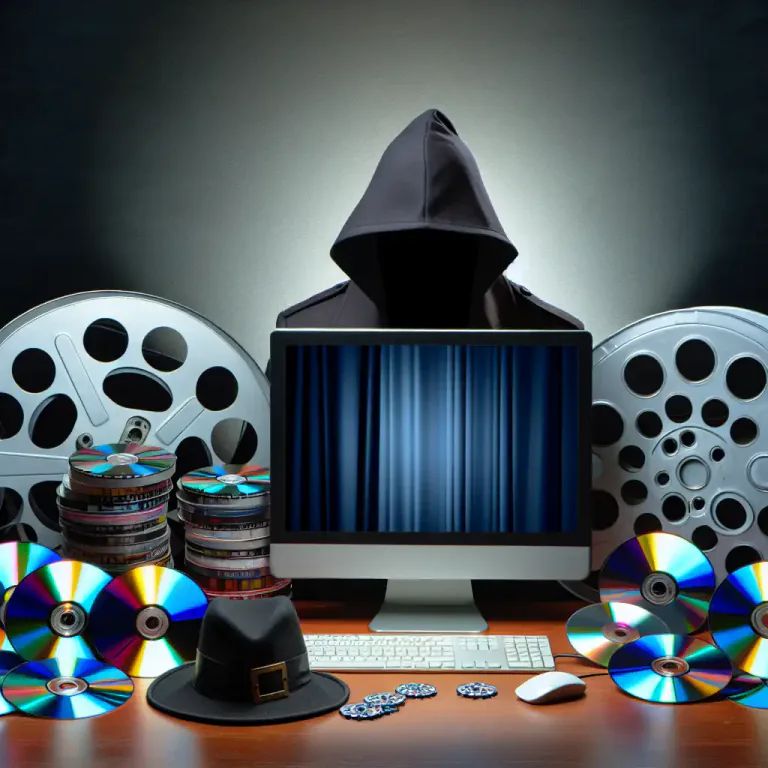 Visual representation of "piratical" - Involving illegal copying or use of another's work
