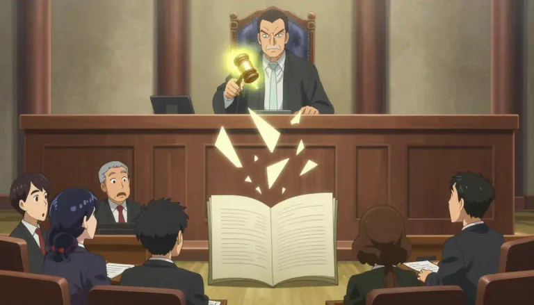 Visual representation of "cassation" - The act of annulment or voiding of a law or decision, especially by a higher court.