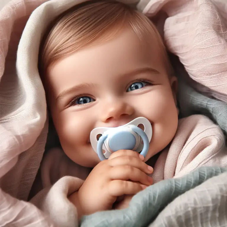 Visual representation of "soother" - A pacifier for a baby.