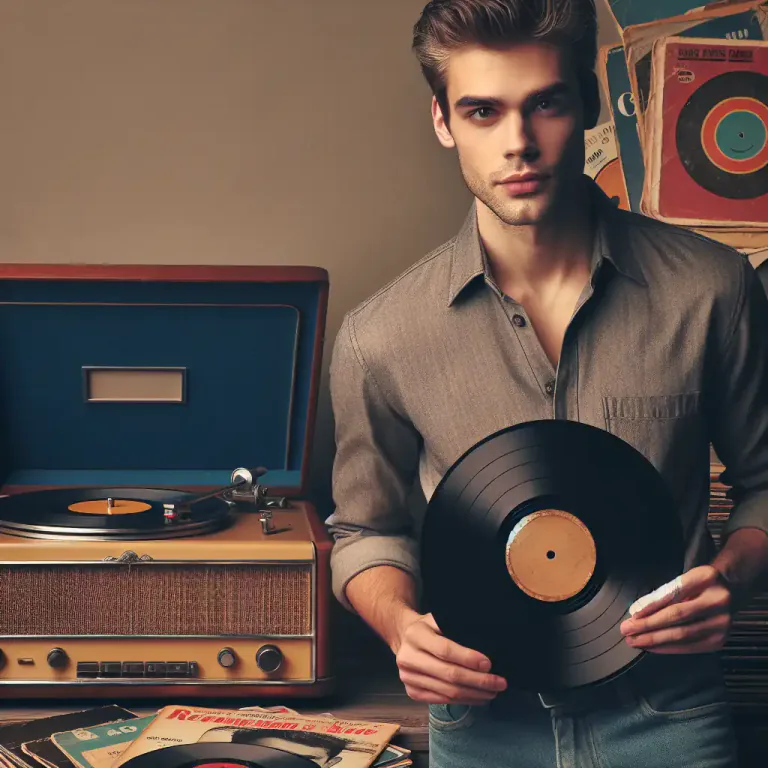 Visual representation of "vinyl" - Music that is recorded on a vinyl record.