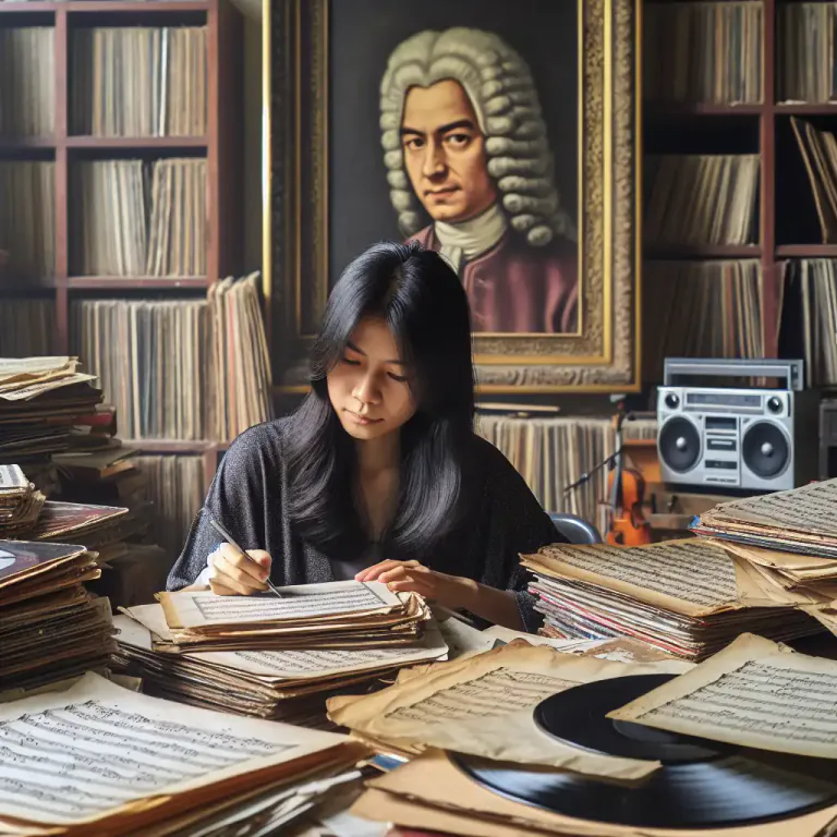 Visual representation of "discography" - A study or systematic classification of the recorded works of a music composer, singer, or band.