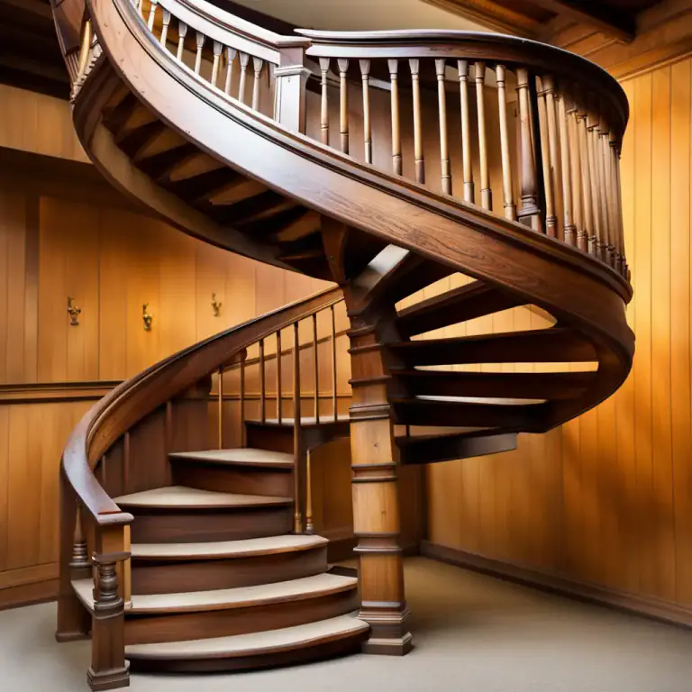Visual representation of "winder" - A type of staircase that winds or turns around.