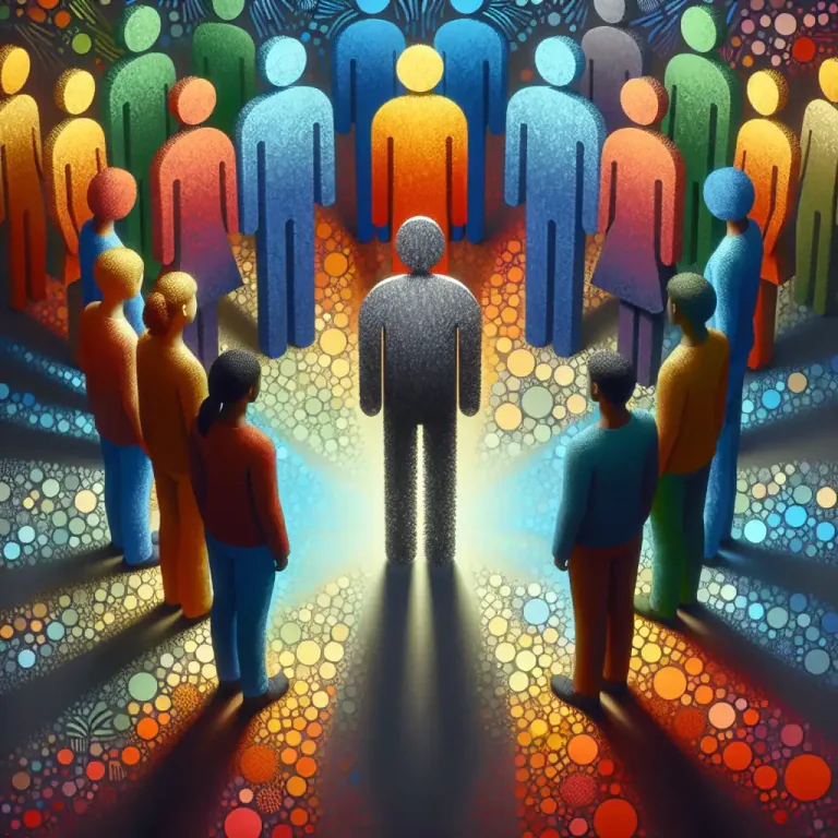 Visual representation of "dehumanization" - In psychology, dehumanization refers to viewing or treating a person or group of people as less than human.